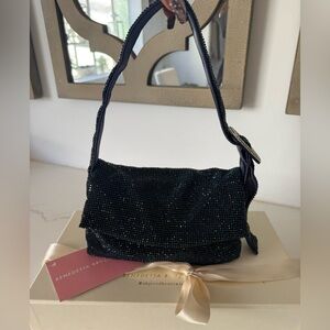 Benedetta Bruzziches le mignon Vitty mini beaded bag dark blue